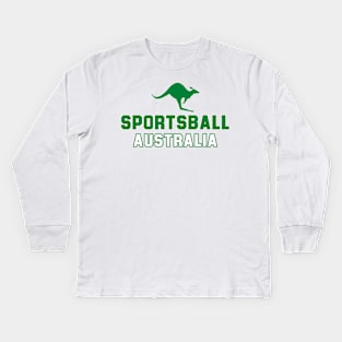 SPORTSBALL AUSTRALIA Varsity Green Kids Long Sleeve T-Shirt